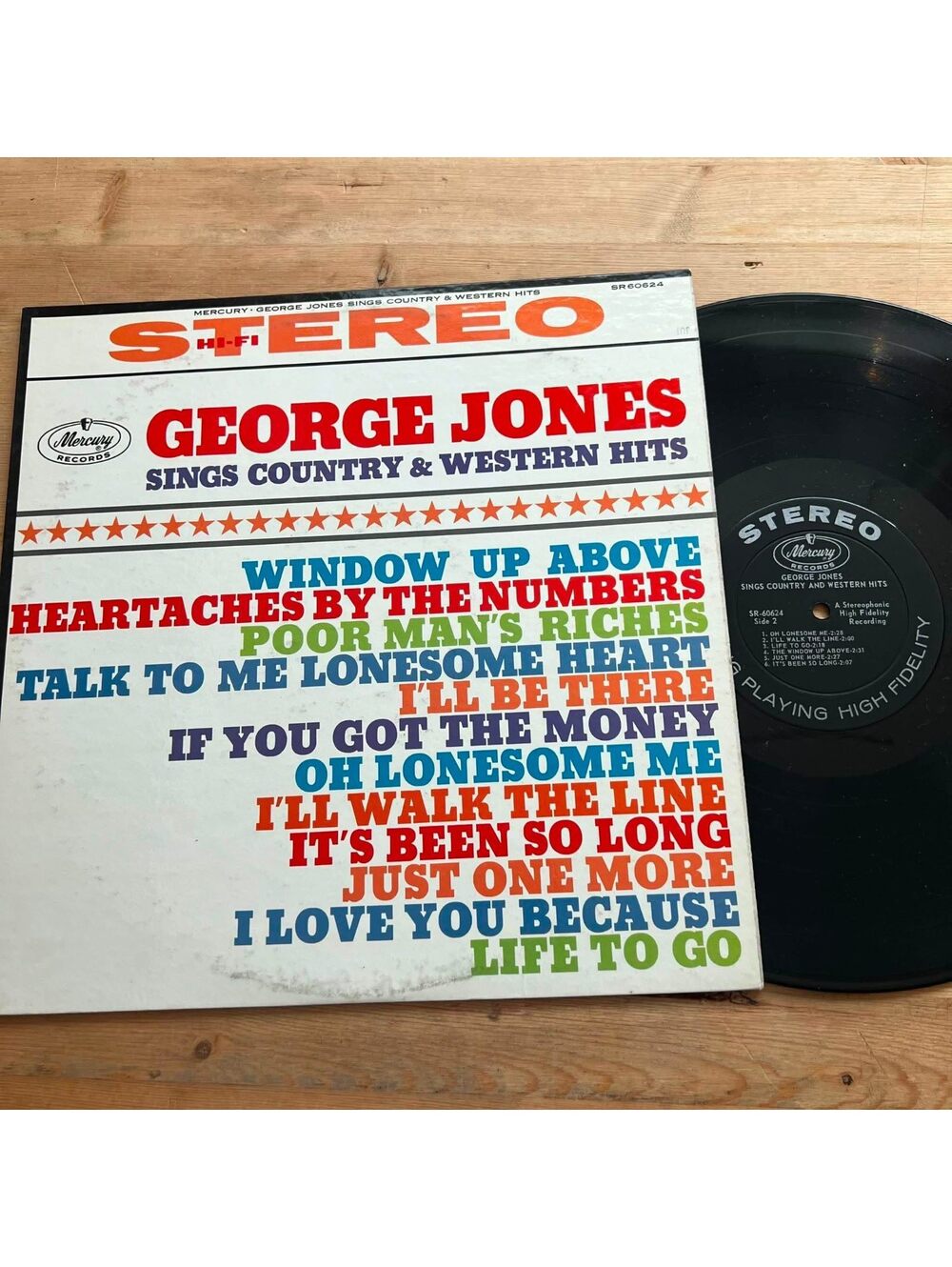 George Jones - George Jones sings Country & Western Hits 33rpm VG+ VR20